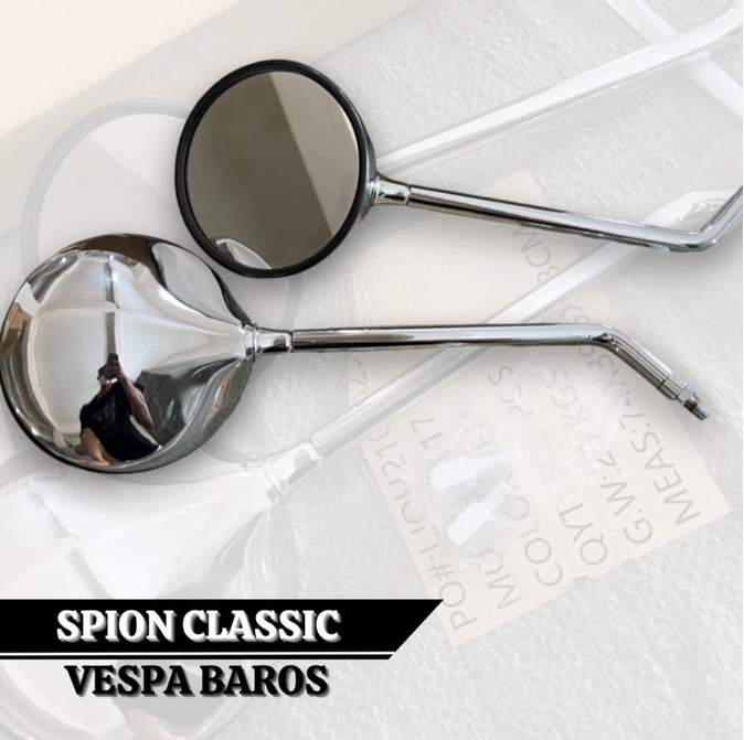 Kaca Spion LX LXV 125 150 Sepasang Kiri Kanan Ori Vespa Mirror X